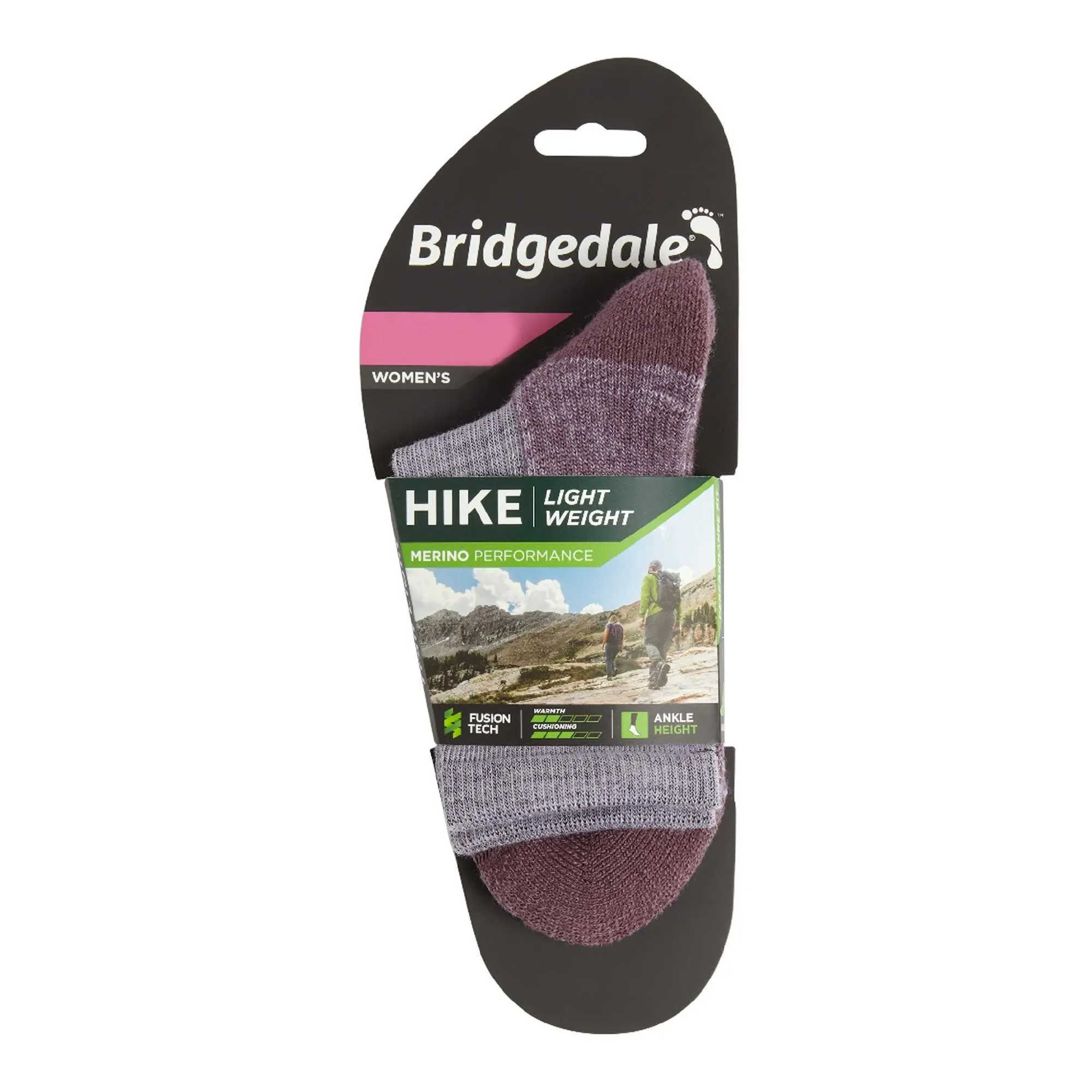 1 Pack Ladies Hiking Lightweight Merino Wool 3/4 Crew Socks