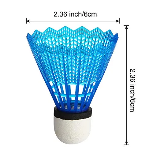 12 Pieces Nylon Feather Shuttlecocks Sports Shuttlecocks Training Badminton Birdies Balls with Storage Box for Ball Training Exercise Gym Fitness Game (Multi-Color)
