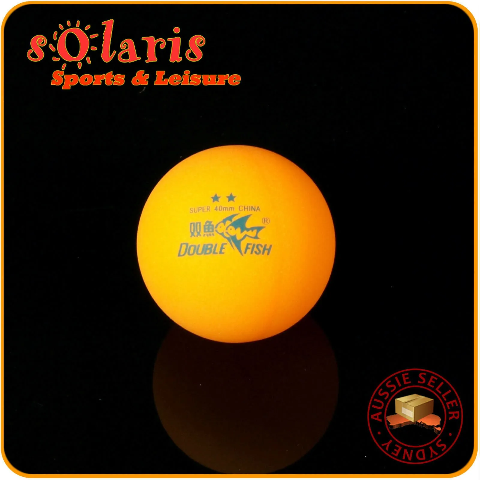 12x Double Fish 2-Star 40mm Table Tennis Balls - Orange