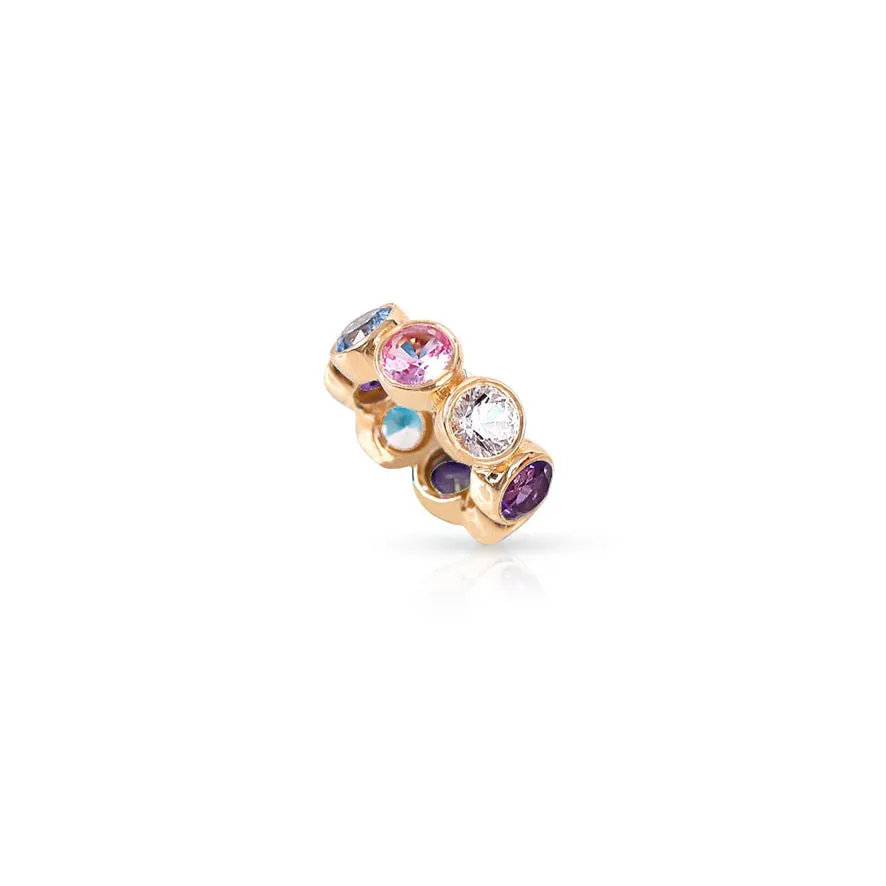 14K GOLD MULTI-COLOR SPRING ETERNITY RONDELLE