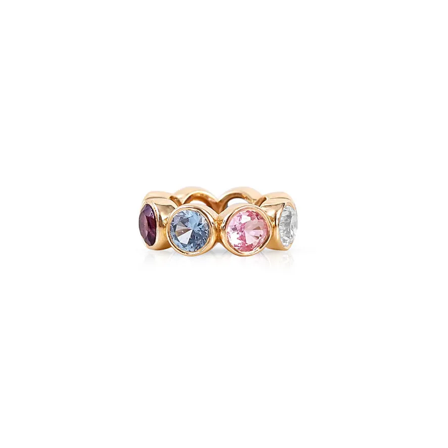 14K GOLD MULTI-COLOR SPRING ETERNITY RONDELLE
