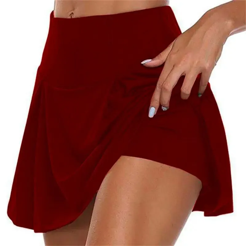 2-in-1 Quick Dry Yoga Shorts - Breathable Gym Sport Shorts and Pantskirt Combo