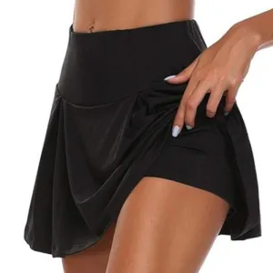 2-in-1 Quick Dry Yoga Shorts - Breathable Gym Sport Shorts and Pantskirt Combo
