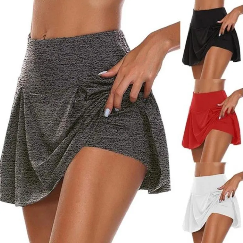 2-in-1 Quick Dry Yoga Shorts - Breathable Gym Sport Shorts and Pantskirt Combo