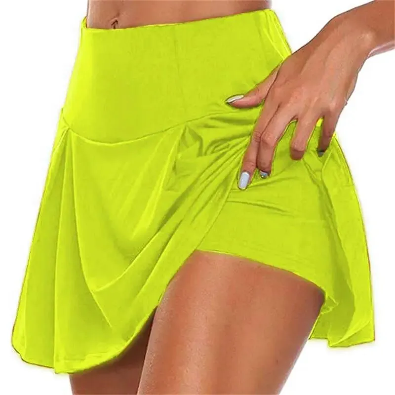 2-in-1 Quick Dry Yoga Shorts - Breathable Gym Sport Shorts and Pantskirt Combo
