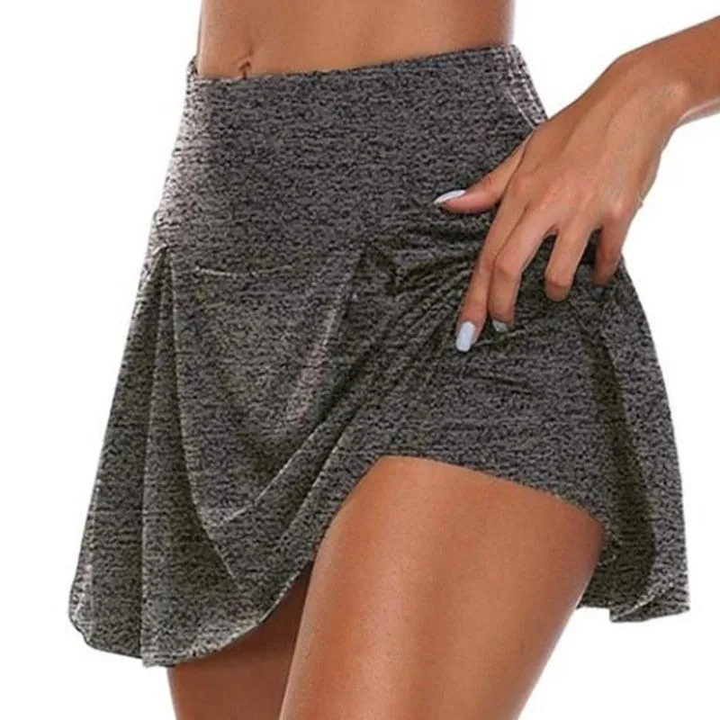 2-in-1 Quick Dry Yoga Shorts - Breathable Gym Sport Shorts and Pantskirt Combo