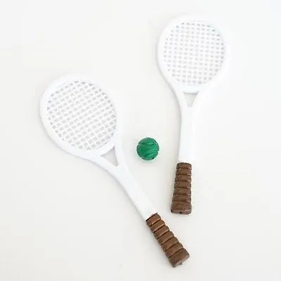2 Sets of Vintage Tennis Rackets and Tennis Balls Birthday Cake Topper Craft DIY Project