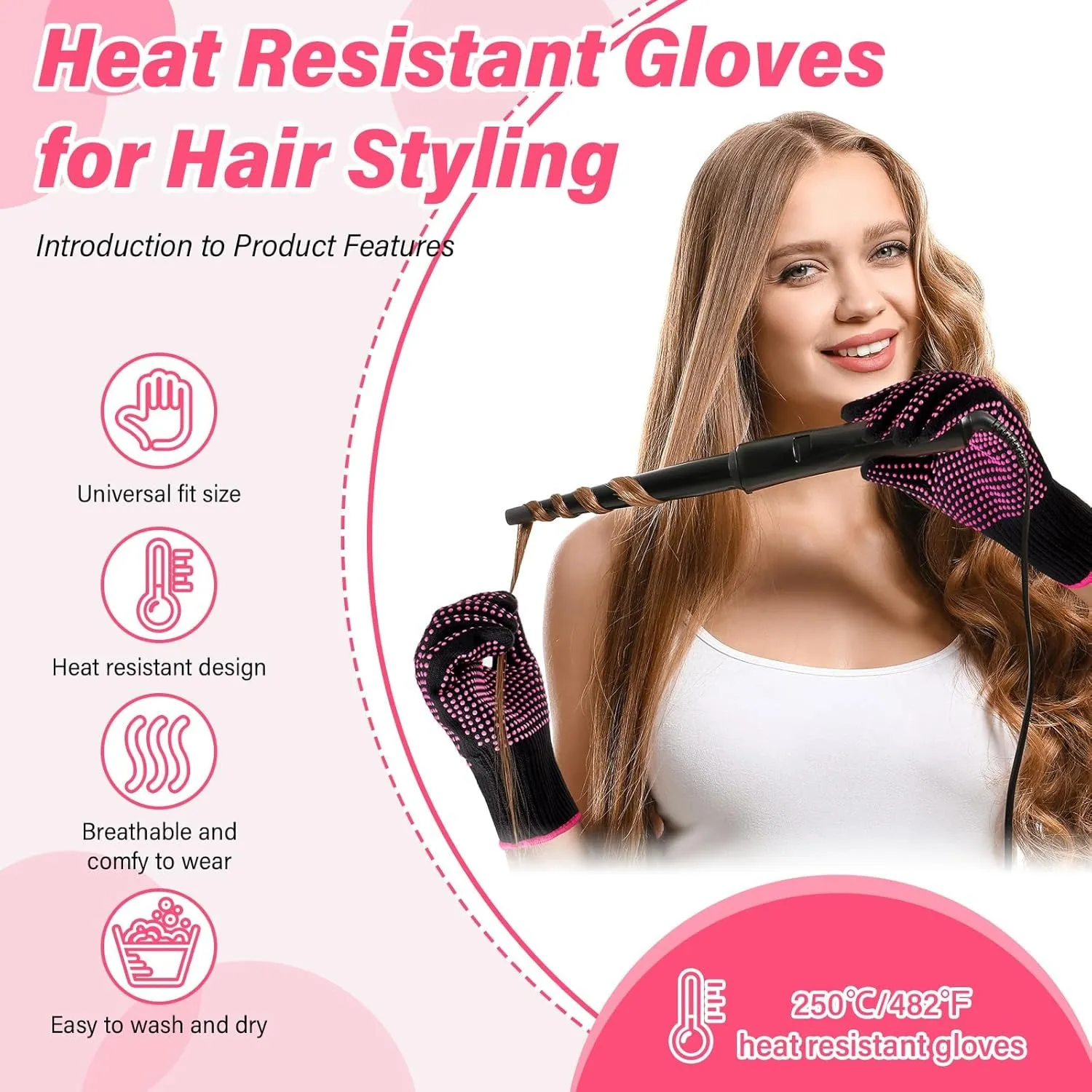 20 Pcs Heat Resistant Gloves Professional Heat Resistant Gloves for Hair Styling Curling Heat Resistant Work Gloves