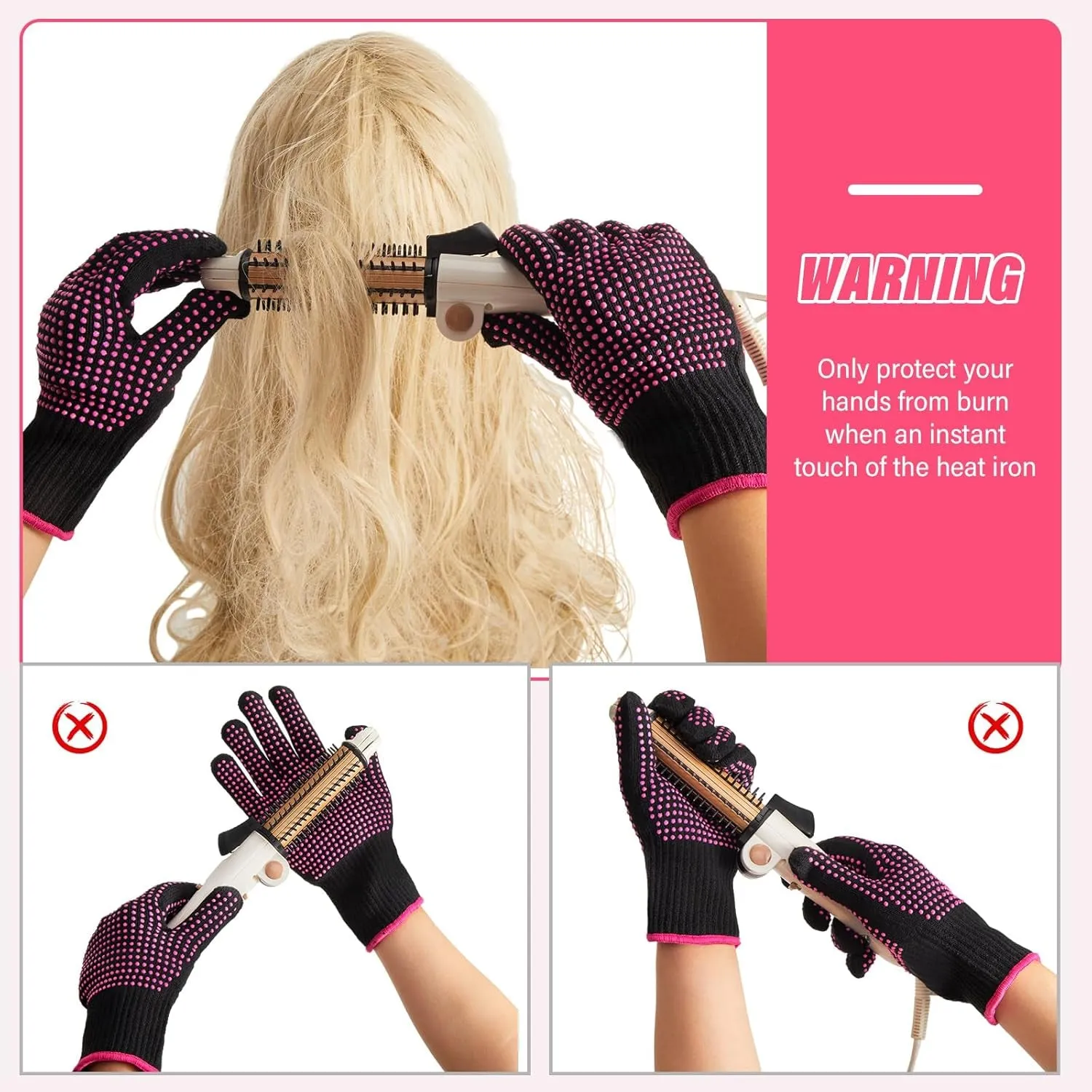 20 Pcs Heat Resistant Gloves Professional Heat Resistant Gloves for Hair Styling Curling Heat Resistant Work Gloves
