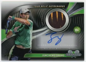 2024 Topps Graphite Tennis Shang Juncheng Auto Tour Relic White Refractor /10