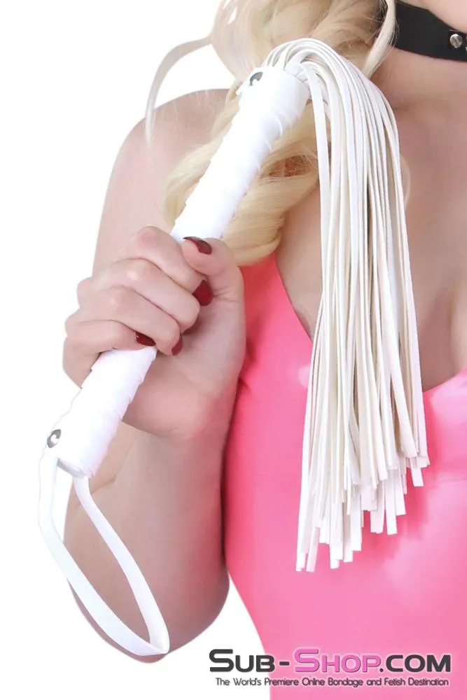 2507MQ      White Heavy Vegan Leather Whip