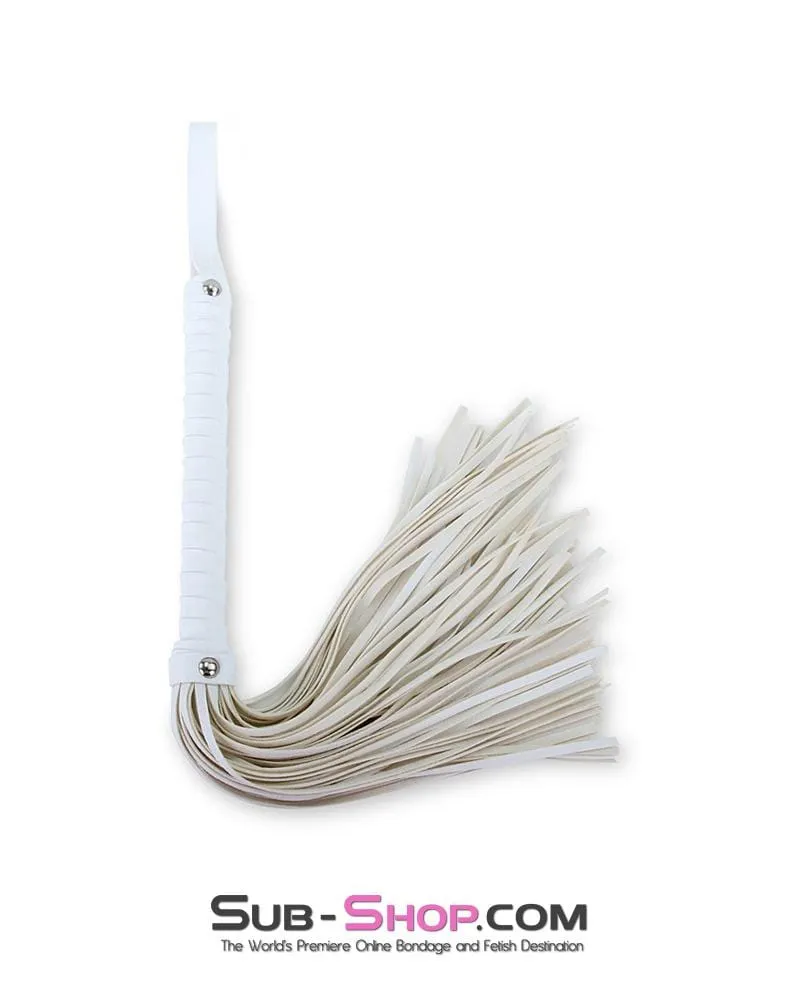 2507MQ      White Heavy Vegan Leather Whip