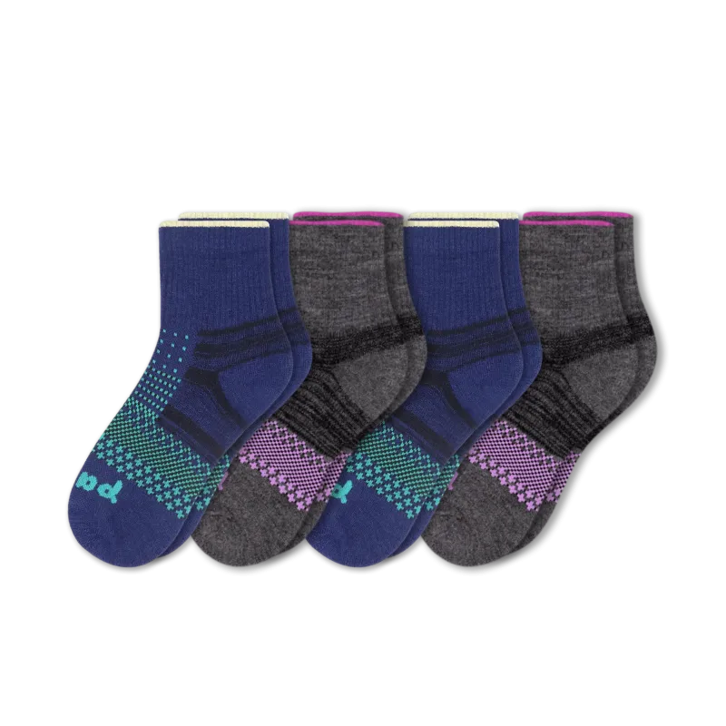 4 Pack - Women's Hiking Quarter Pacas Socks