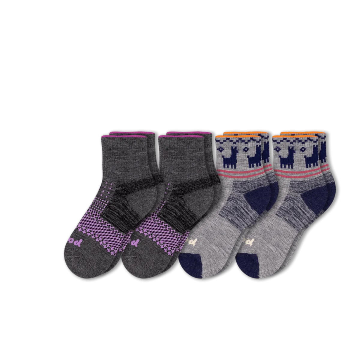 4 Pack - Women's Hiking Quarter Pacas Socks