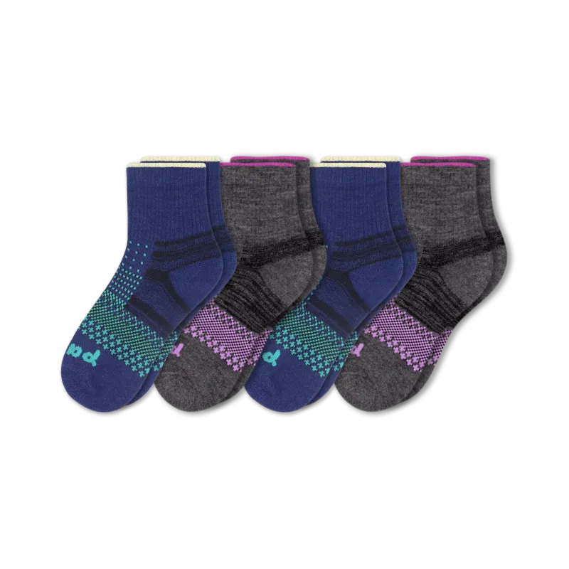 4 Pack - Women's Hiking Quarter Pacas Socks