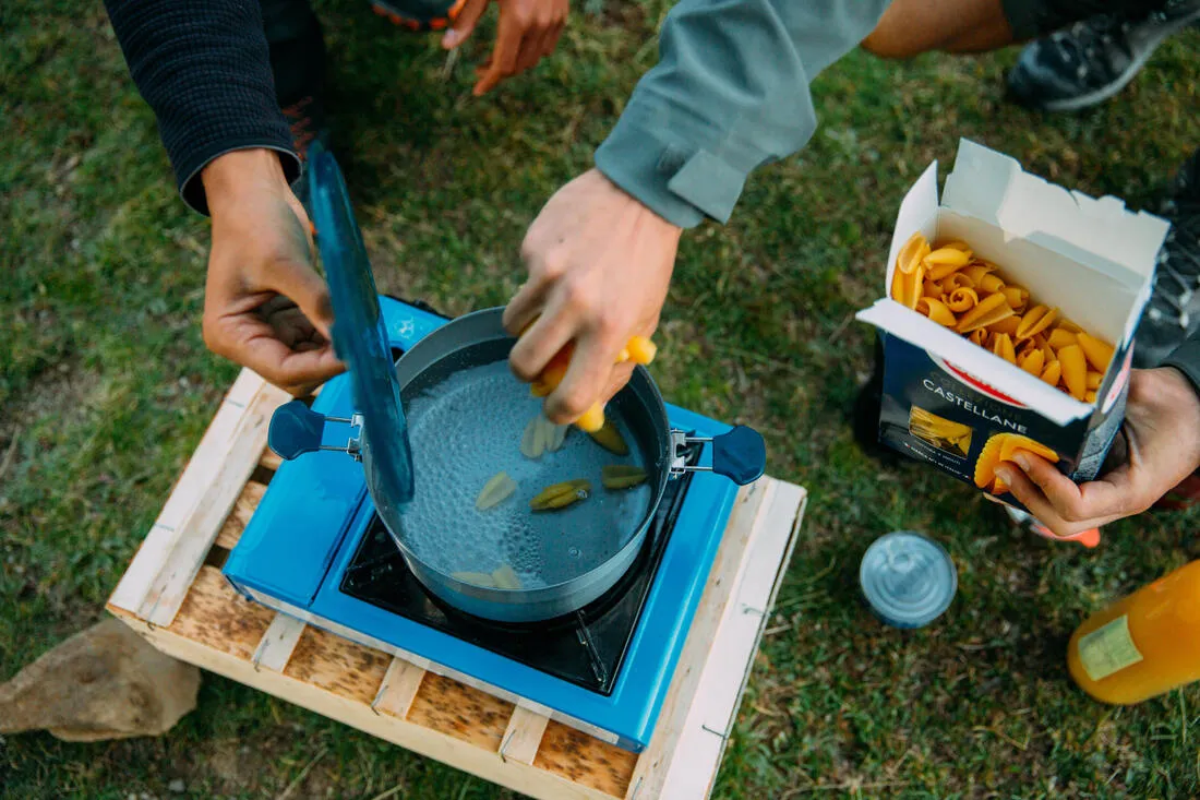 4-person stainless steel   non-stick camping cookset