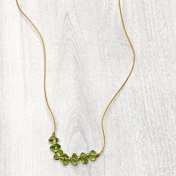 7 Stone Peridot Necklace