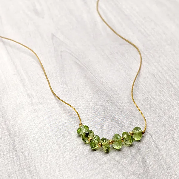 7 Stone Peridot Necklace