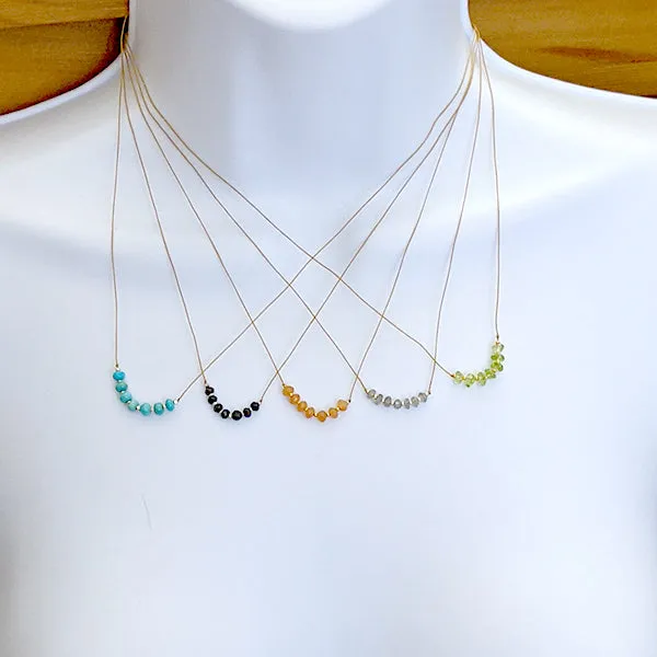 7 Stone Peridot Necklace