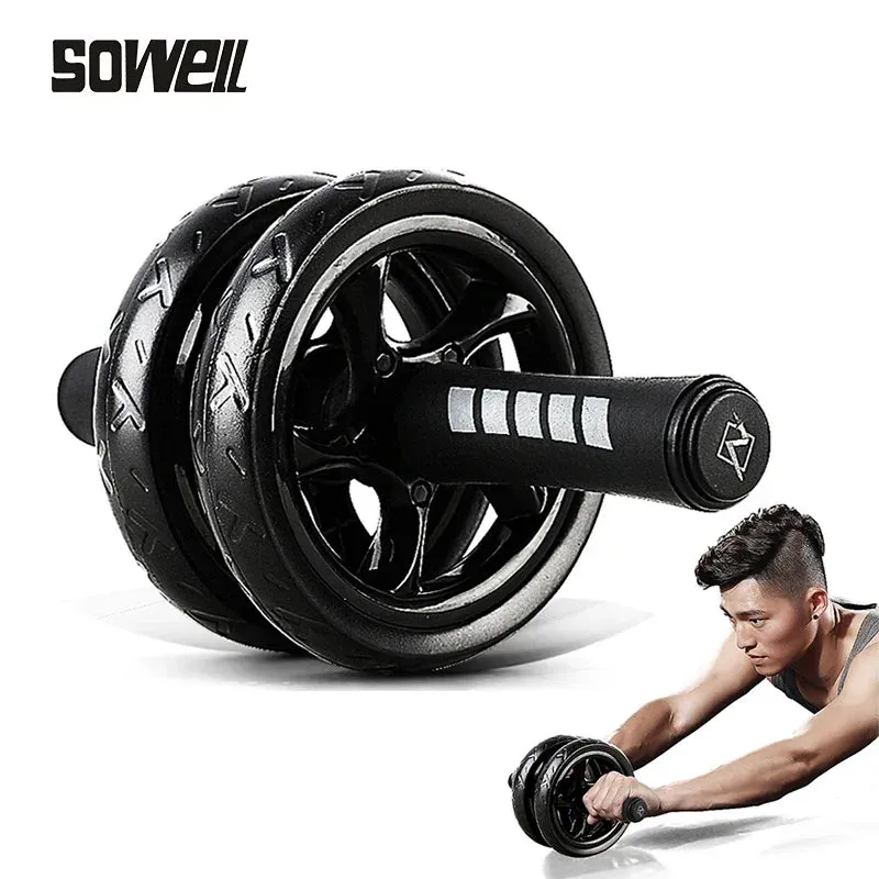 AB Roller Wheel Workout Equipment with Knee Pad & Resistance Bands for Core Training