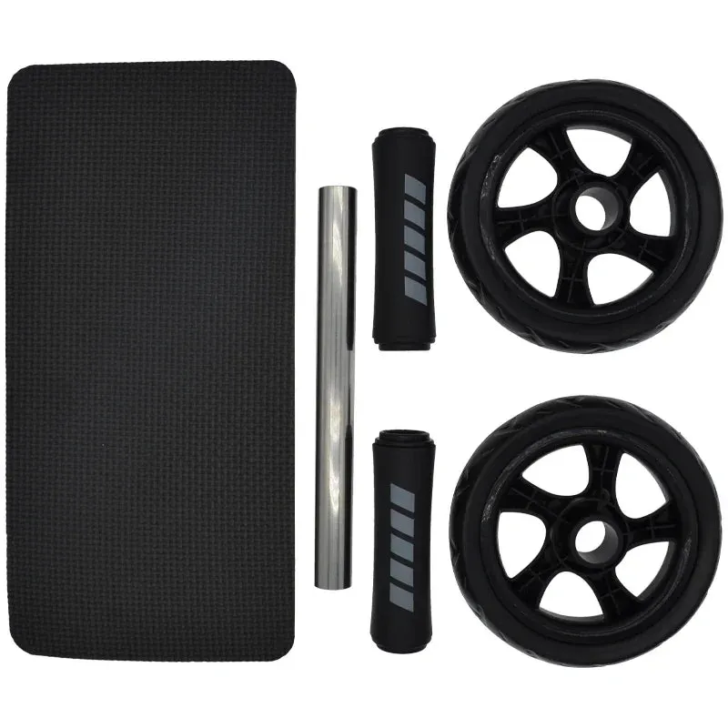 AB Roller Wheel Workout Equipment with Knee Pad & Resistance Bands for Core Training