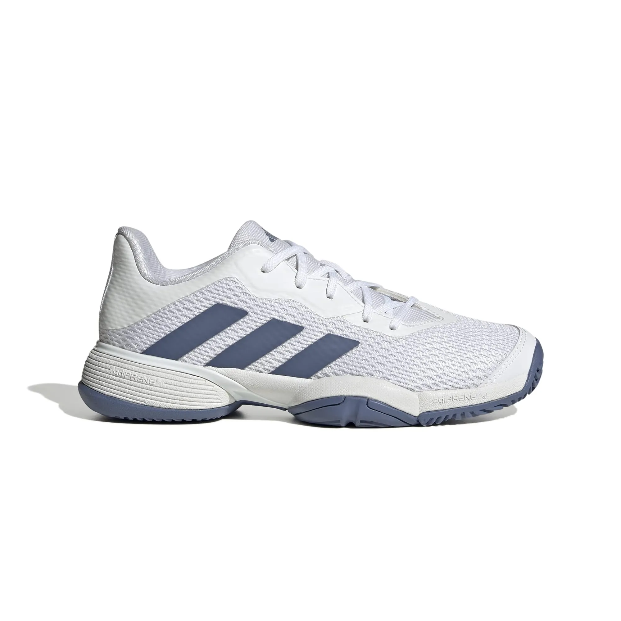 adidas Barricade Tennis (Little Kid/Big Kid) Footwear White/Crew Blue/Crew Blue 4 Big Kid M
