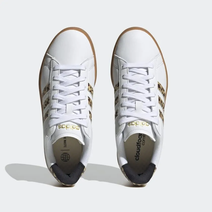 adidas Grand Court Cloudfoam Lifestyle Court Comfort Shoes Women's, White, Size 8.5