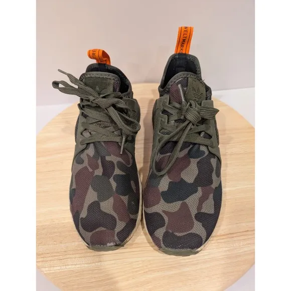 ADIDAS NMD XR1 Primeknit Olive Green Camo Camouflage Cargo Boost Sneakers Mens 8