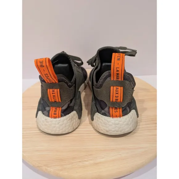 ADIDAS NMD XR1 Primeknit Olive Green Camo Camouflage Cargo Boost Sneakers Mens 8
