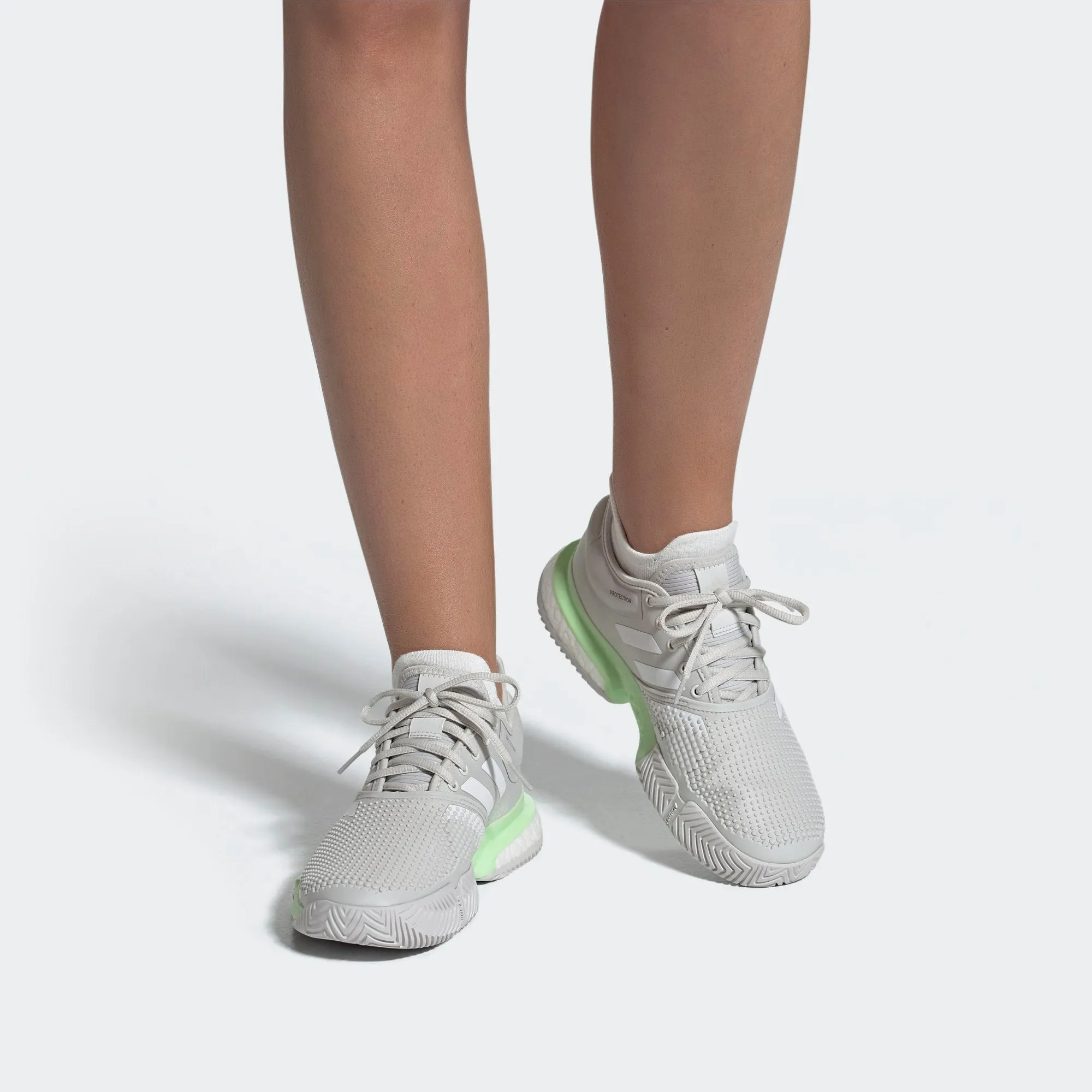 Adidas Solecourt Women's shoes (Glow Green / Cloud White / Grey One)