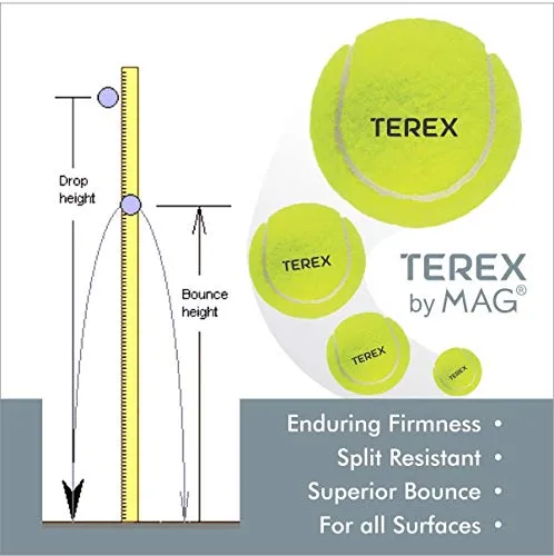 AEROGLO Sports - Terex Ultra Rubber Tennis Cricket Ball (Fluorescent Light Green) - Pack of 6