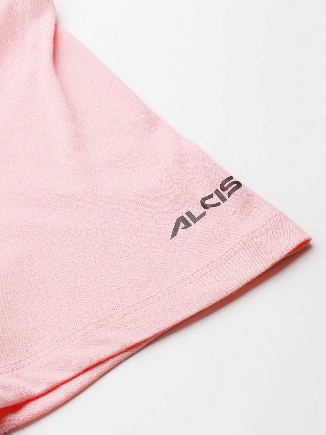 Alcis Men Pink Typography Printed Sports T-shirt