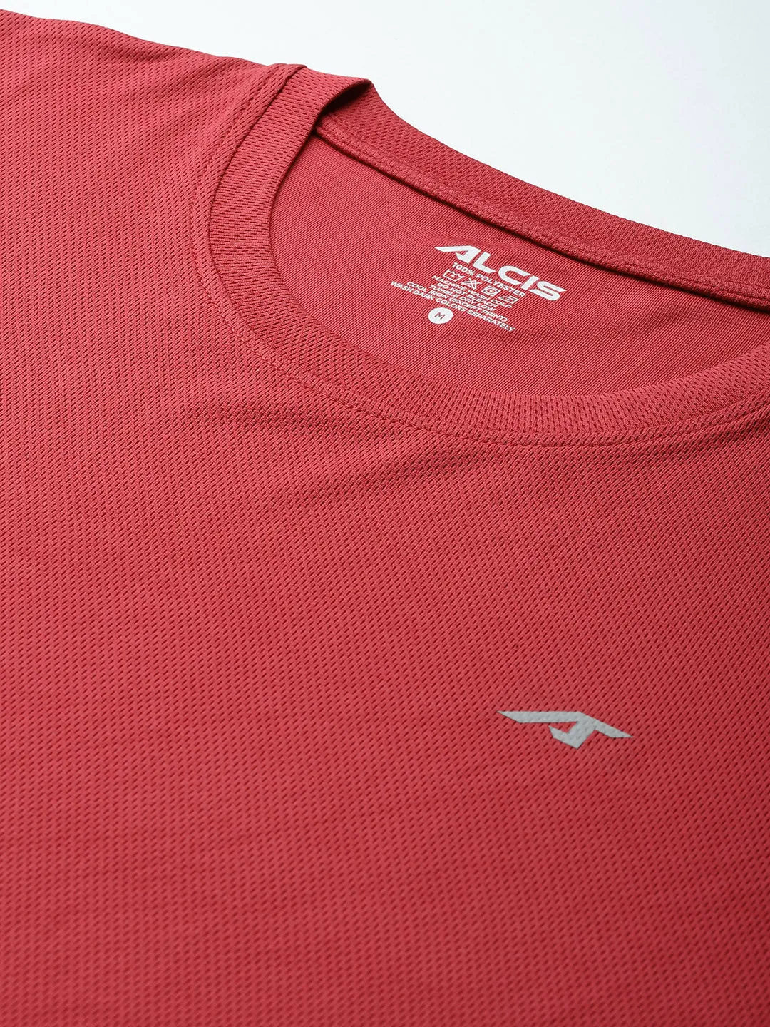 Alcis Men Red Dry Tech Sports T-shirt