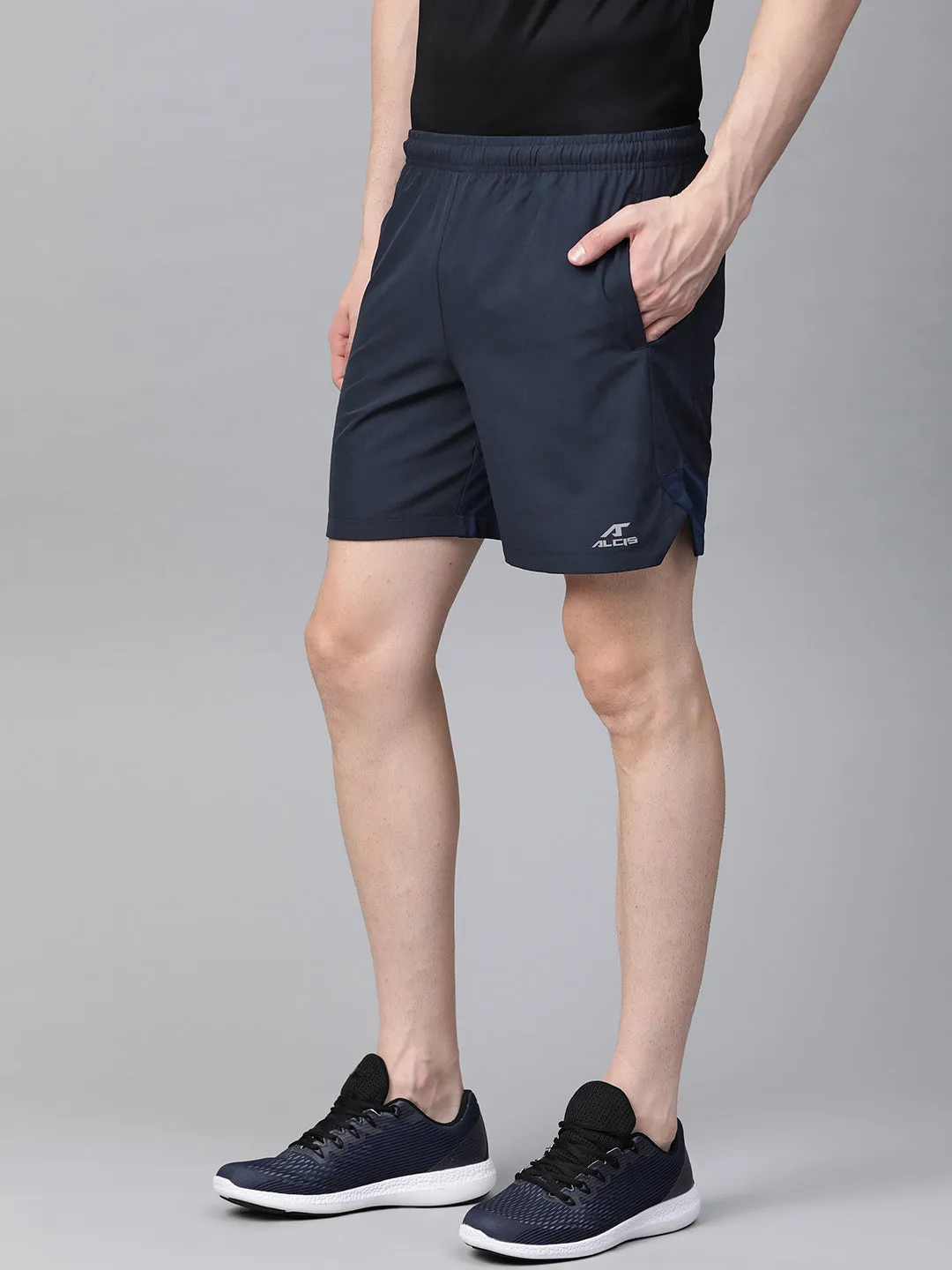 Alcis Men's Solid Navy Blue Shorts