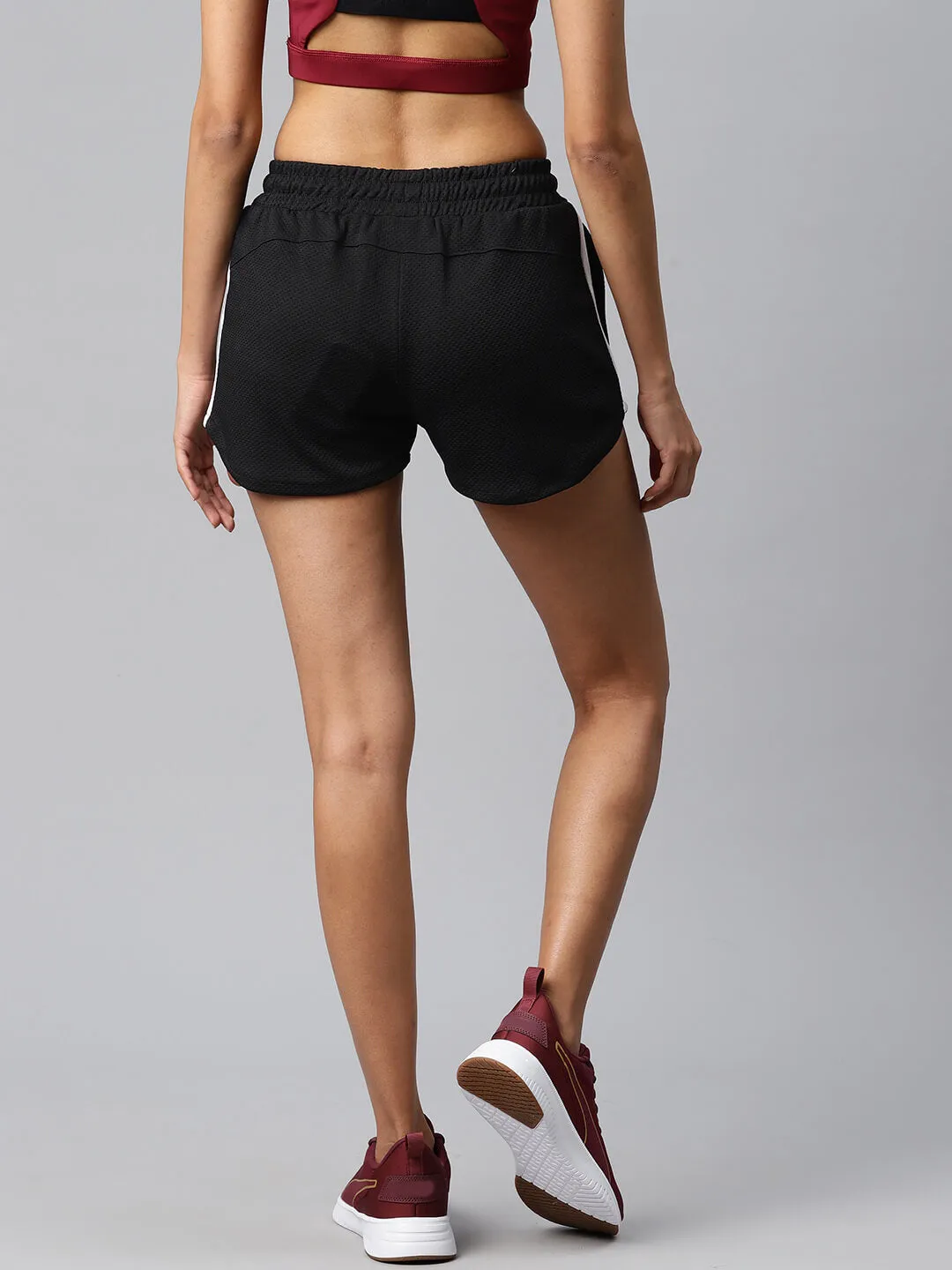 Alcis Women Solid Training or Gym Sports Shorts