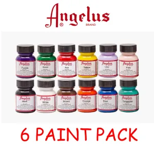 ANGELUS ACRYLIC PAINTS  6x 29.5ml Bottles BULK - Over 65 Colors to choose From