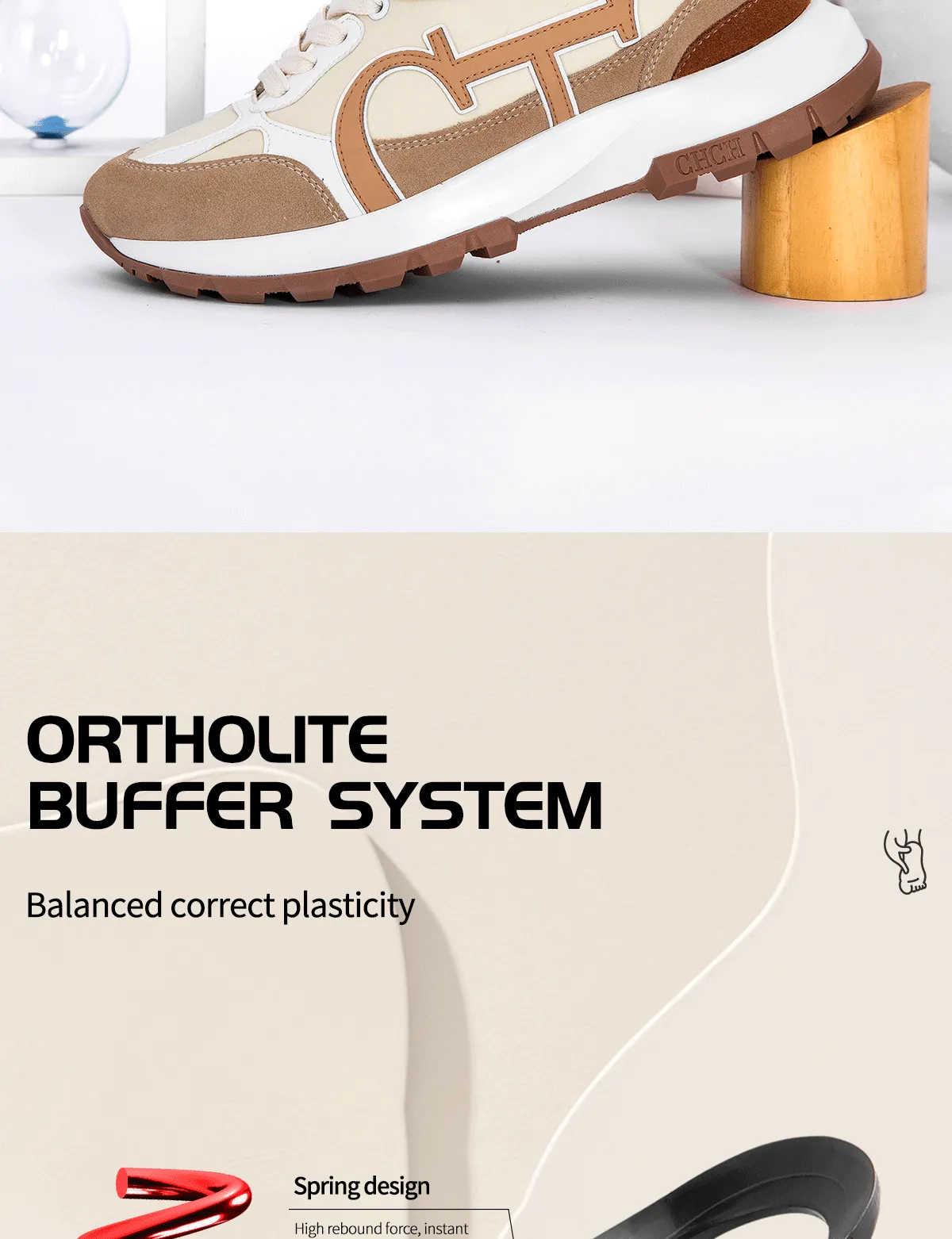 Apricot Lace-Up Women's Tennis & Walking Shoes