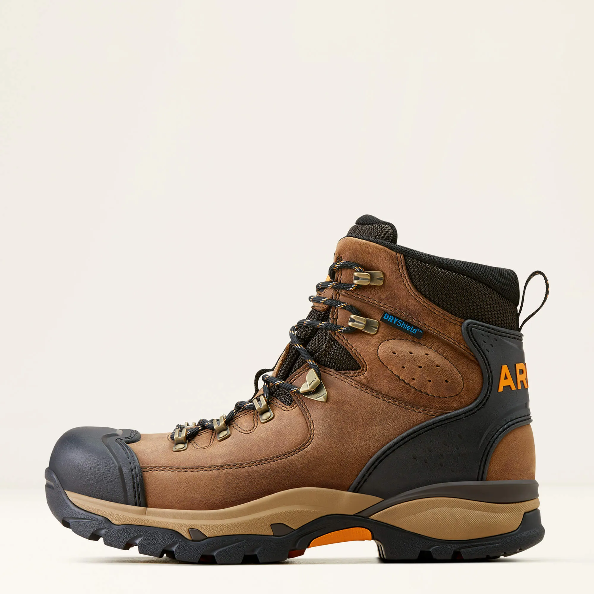Ariat Men's Endeavor 6" Soft Toe WP Lace-Up Work Boot- Brown- 10050826
