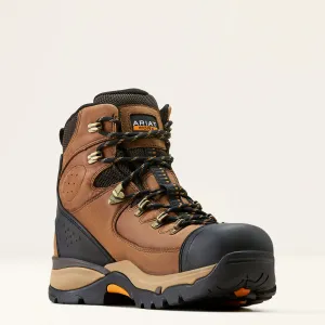 Ariat Men's Endeavor 6" Soft Toe WP Lace-Up Work Boot- Brown- 10050826