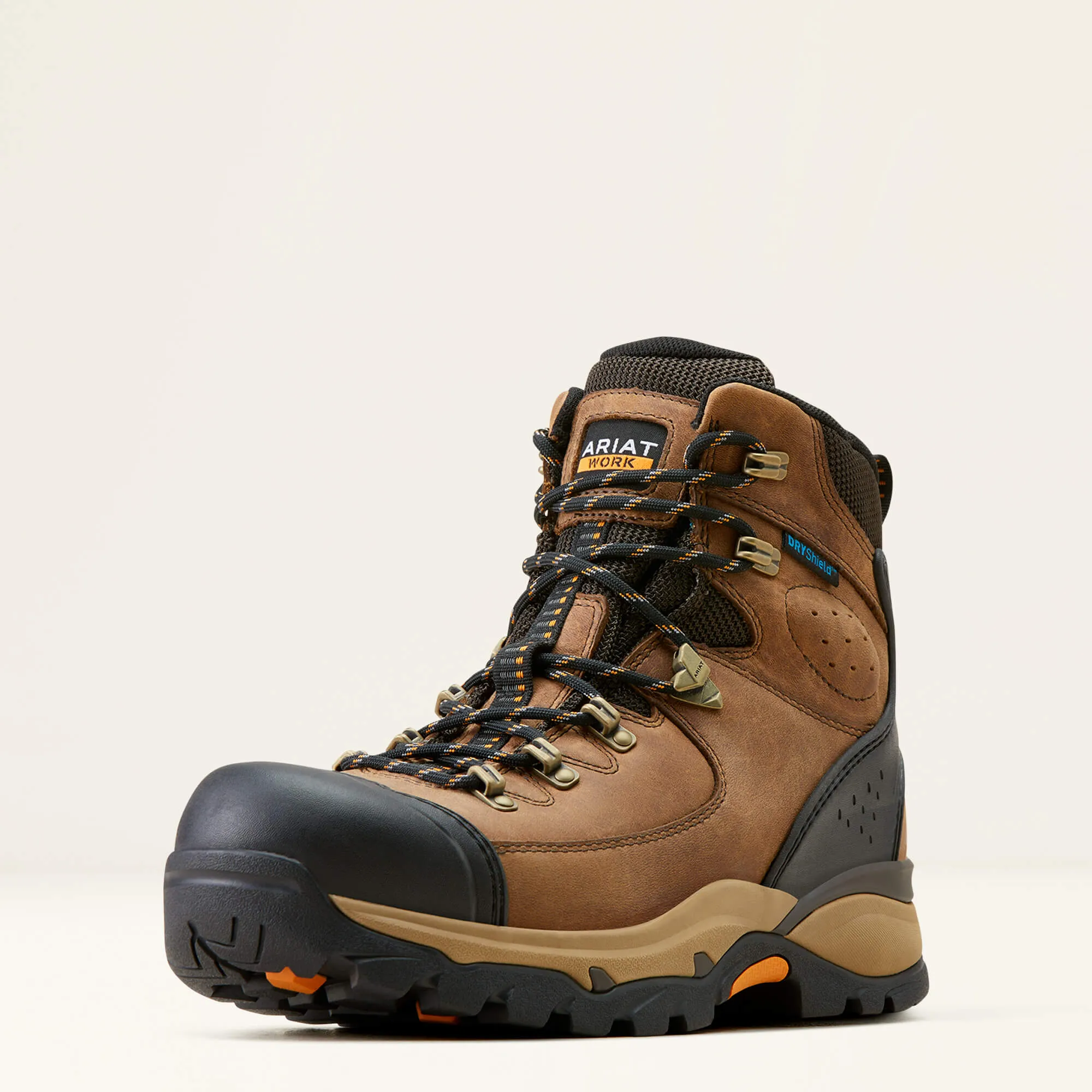 Ariat Men's Endeavor 6" Soft Toe WP Lace-Up Work Boot- Brown- 10050826