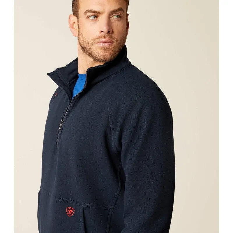 Ariat Men's Flame Resistant Primo Fleece 2.0 1/4 Zip Sweater - Navy - 10052898