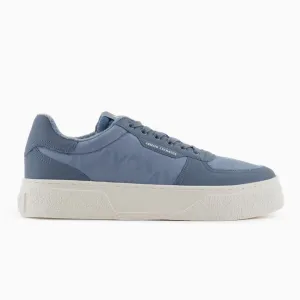 ARMANI EXCHANGE Fabric Allover Logo Sneakers XUX196-BLU