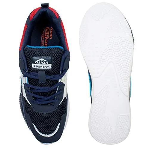 ASIAN Sneaker-03 Black Running Shoes,Sports Shoes,Stylish Casual Sneakers,Walking, Gym, Trekking, Hiking & Party for Men UK-9