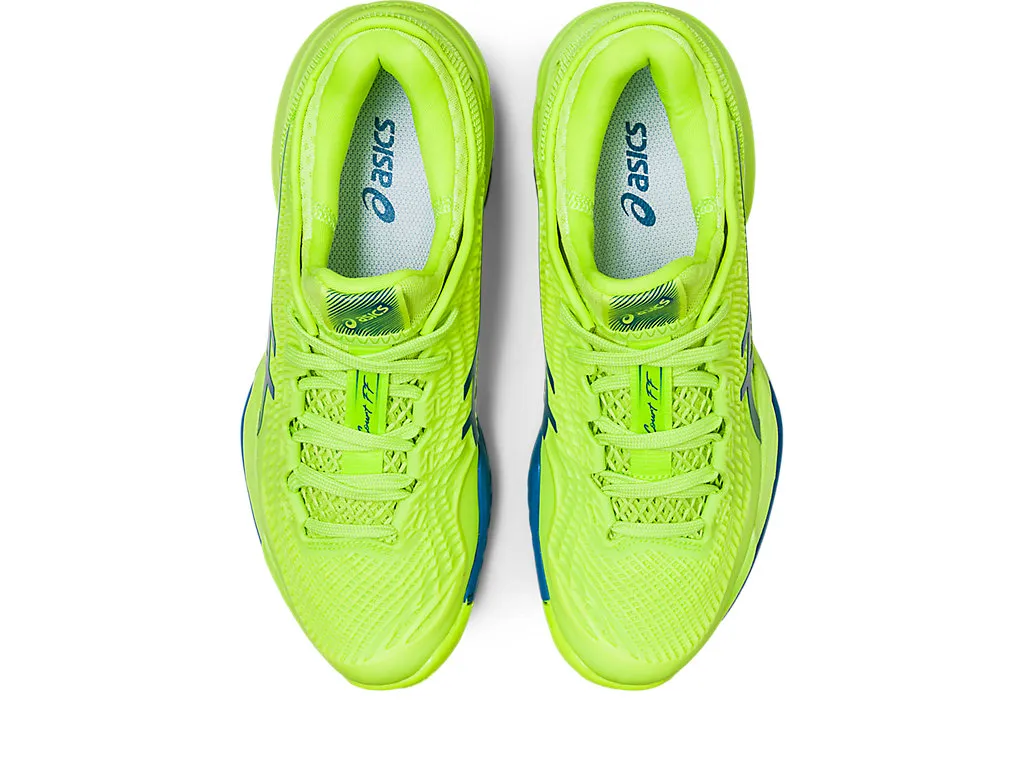 ASICS Court FF 3 Womens Tennis Shoe (Hazard Green/Reborn Blue)