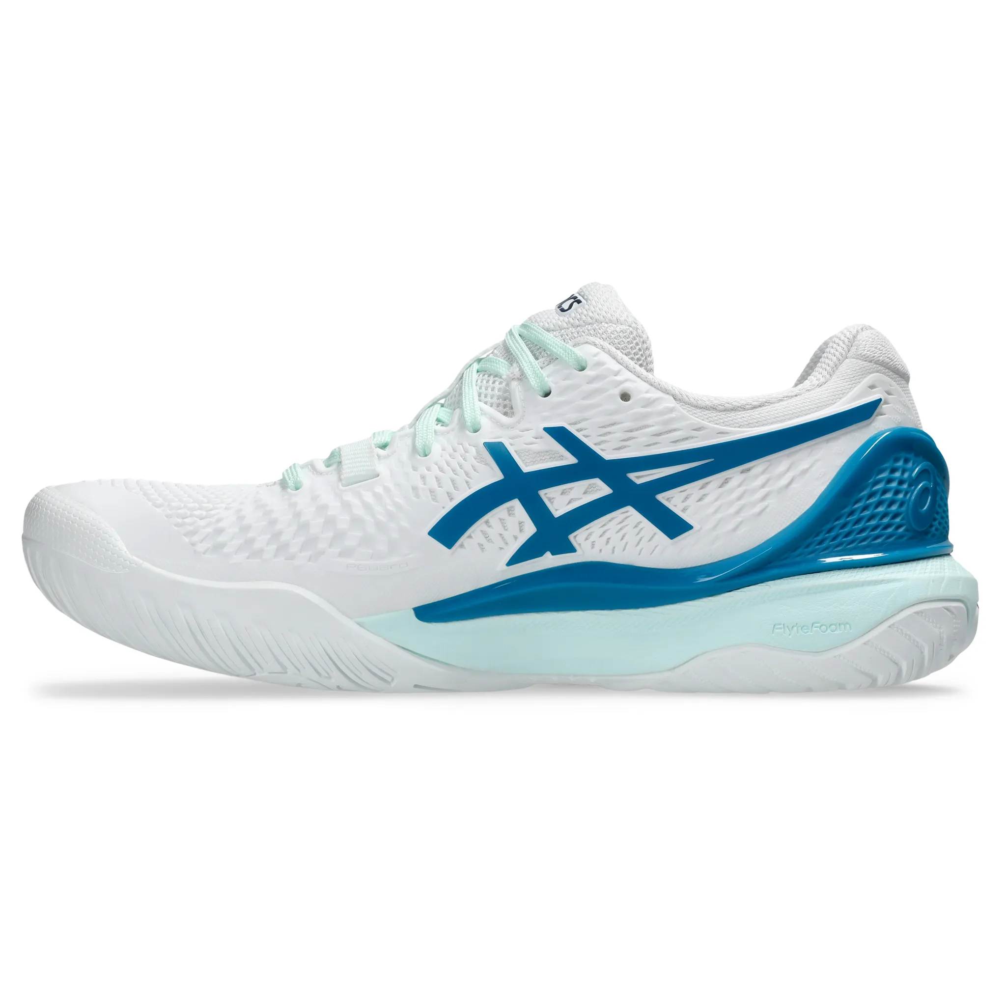 ASICS Gel Resolution 9 (Women's) > WHITE/TEAL BLUE
