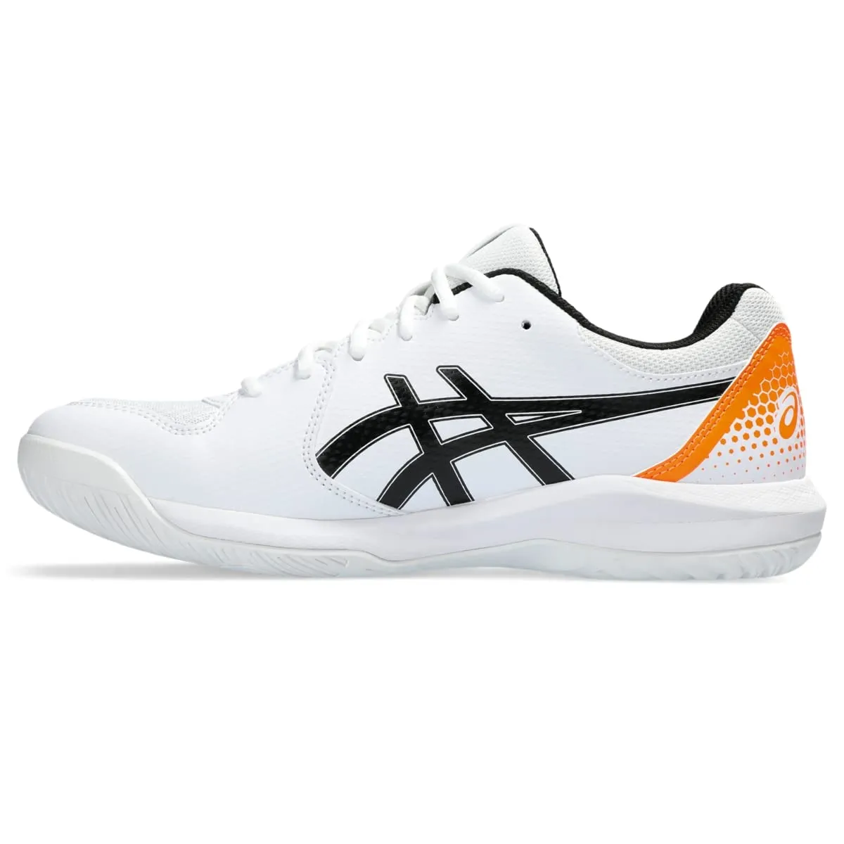 ASICS Men's Gel-Dedicate 8 Pickleball Shoes, 6, White/Shocking Orange