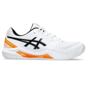 ASICS Men's Gel-Dedicate 8 Pickleball Shoes, 6, White/Shocking Orange