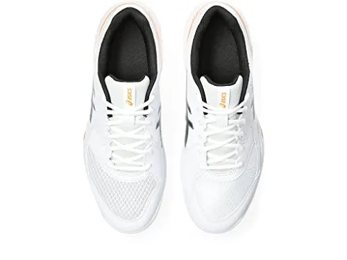 ASICS Men's Gel-Dedicate 8 Pickleball Shoes, 6, White/Shocking Orange