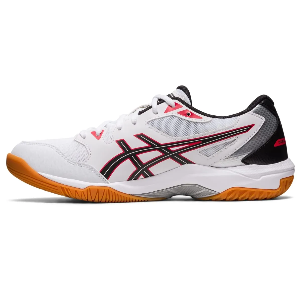 ASICS Men's GEL-ROCKET 10 Court Shoes, 10.5, WHITE/CLASSIC RED