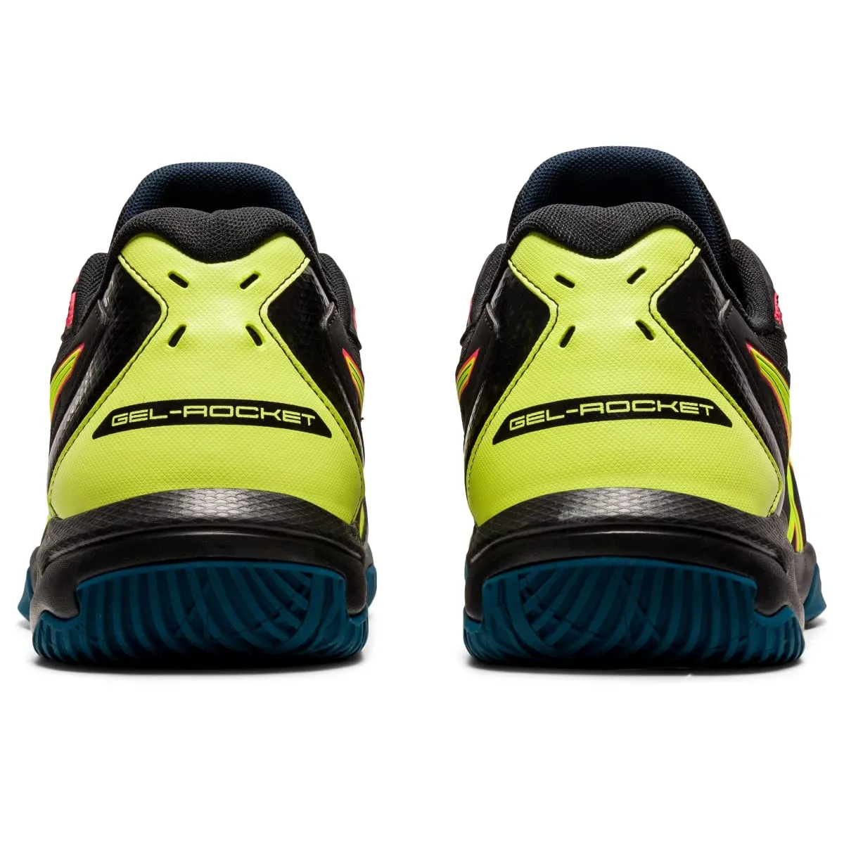 ASICS Men's Gel-Rocket 10 Court Shoes, 12, Black/Safety Yellow